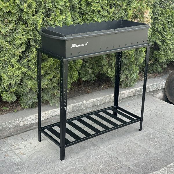 Мангал Mzavod Прометей на 12 шампурів 4мм на дровниці