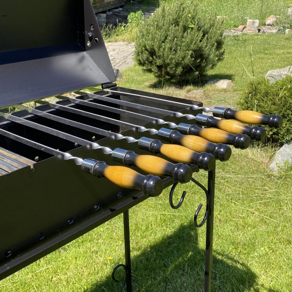 Шампур Mzavod з дерев'яною ручкою 630х12х3мм двокольоровий