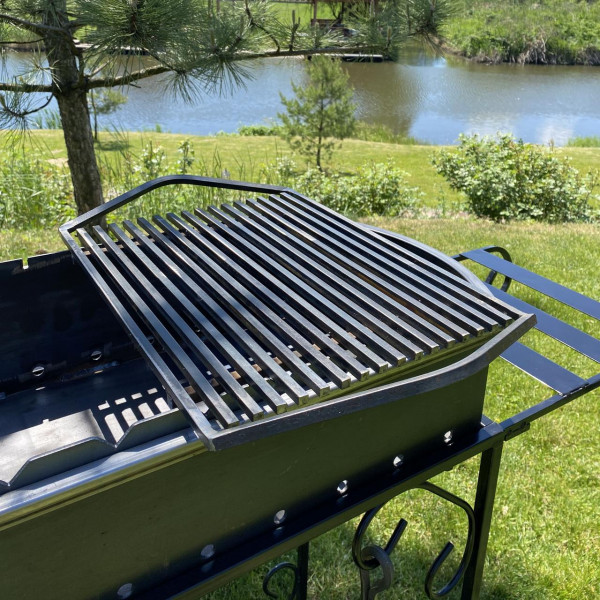 Універсальна сталева решітка-гриль Mzavod з ручками 520х320мм