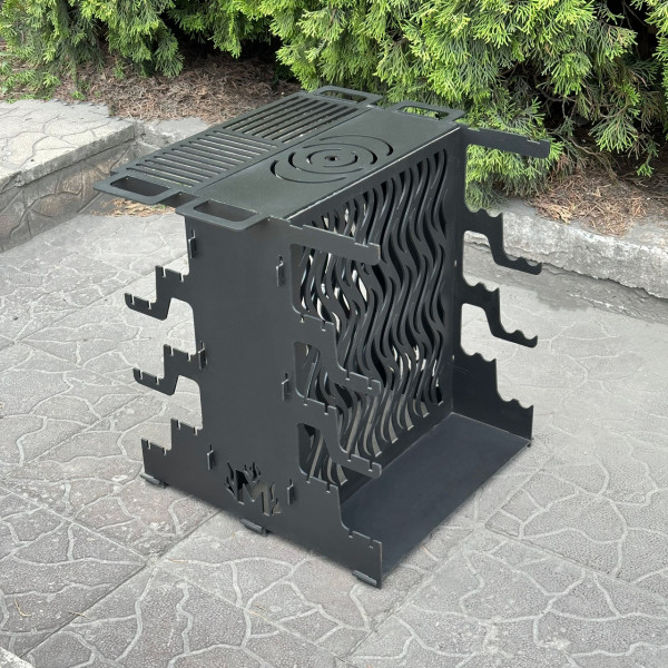 Вертикальний мангал Mzavod Медея на 6 шампурів 3мм