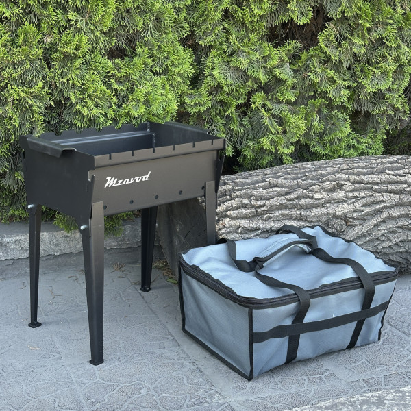 Чохол Mzavod для мангалу Тесей на 6 шампурів сірий