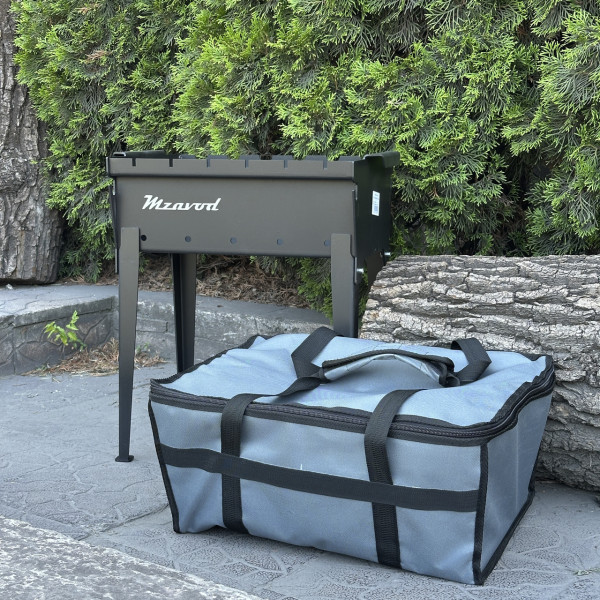 Чохол Mzavod для мангалу Тесей на 6 шампурів сірий