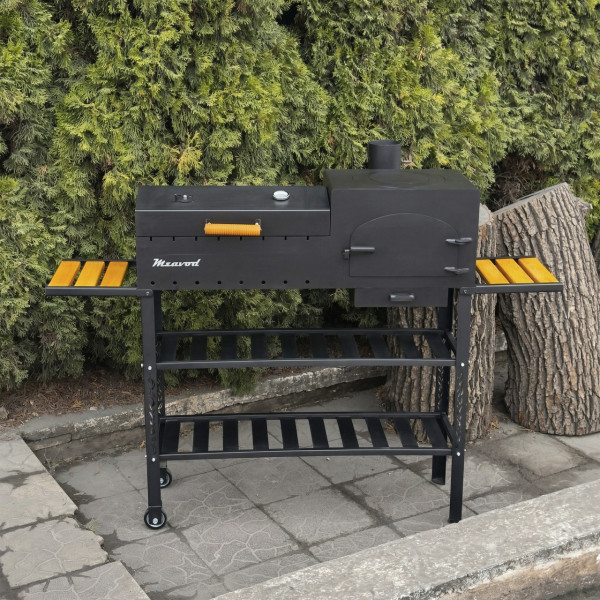 Мангал-барбекю Mzavod Геліос на 8 шампурів 4мм з пічкою