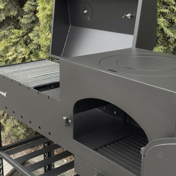 Мангал-барбекю Mzavod Геліос на 8 шампурів 4мм з пічкою