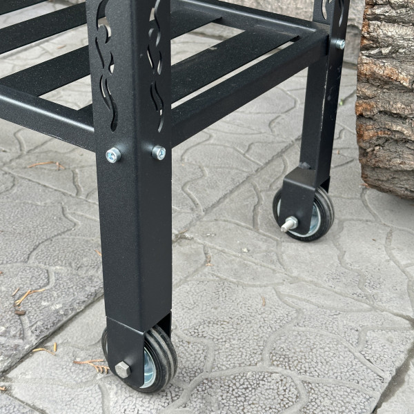 Мангал-барбекю Mzavod Геліос на 8 шампурів 4мм з пічкою