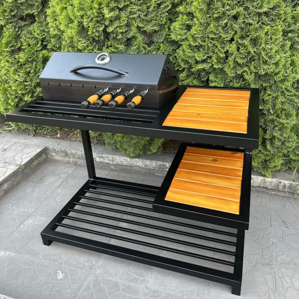 Мангал-барбекю Mzavod Одін на 9 шампурів 4мм в стилі LOFT