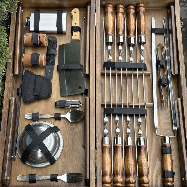 Подарунковий набір Mzavod Пікнік кейс-столик світла текстура