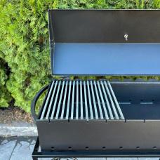 Мангал-барбекю Mzavod Гефест на 12 шампурів 4мм на дровниці