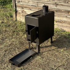 Піч-буржуйка КИЇВ 4мм з радіатором і варильною поверхнею