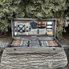 Подарунковий набір Mzavod Пікнік кейс-столик темна текстура