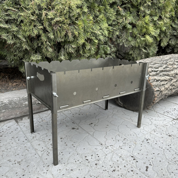 Розбірний мангал Mzavod Турист на 8 шампурів 0.8мм