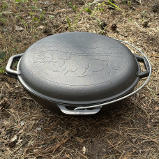 Казан азіатський КА-12КС чавунний з кришкою-сковородою 12л