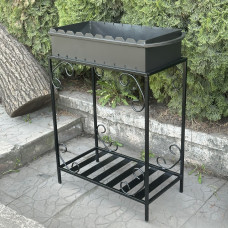 Мангал Mzavod Гефест на 9 шампурів 4мм на дровниці