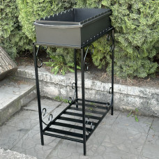 Мангал Mzavod Гефест на 9 шампурів 4мм на дровниці