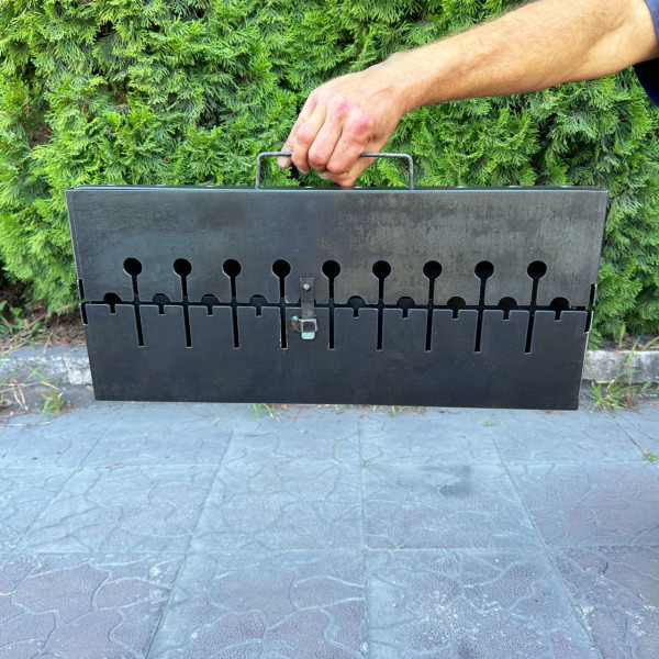 Мангал-валіза Mzavod Пегас на 10 шампурів 2мм