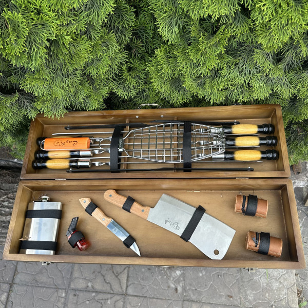 Подарунковий набір Mzavod Майстер BBQ темний