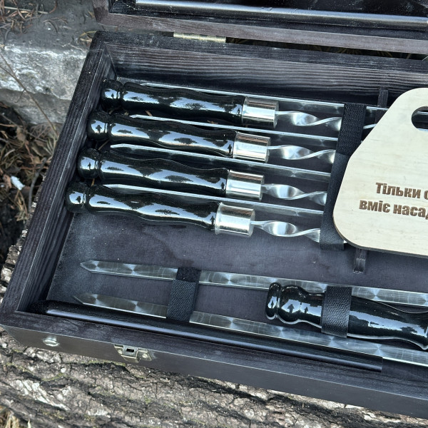 Подарунковий набір Mzavod Отаман кейс-столик чорний