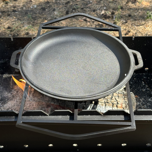 Казан туристичний КТ-10КС чавунний з кришкою-сковородою 10л