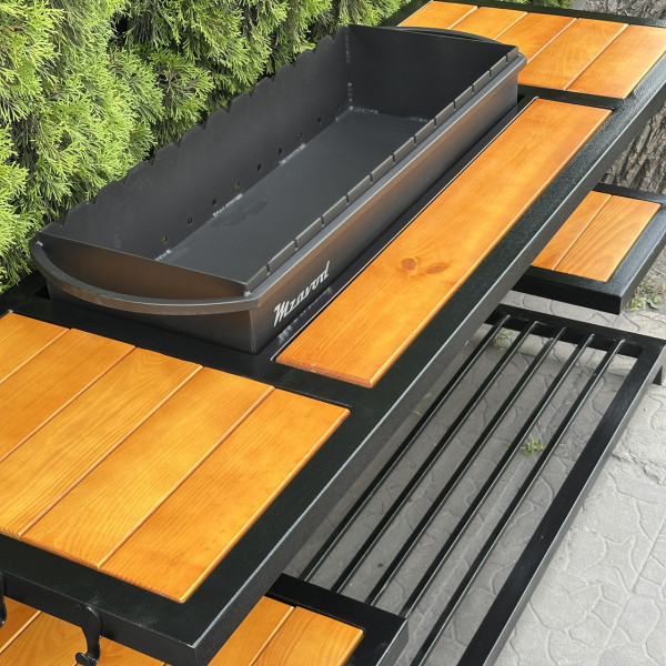 Мангал Mzavod Одін на 12 шампурів 4мм в стилі LOFT