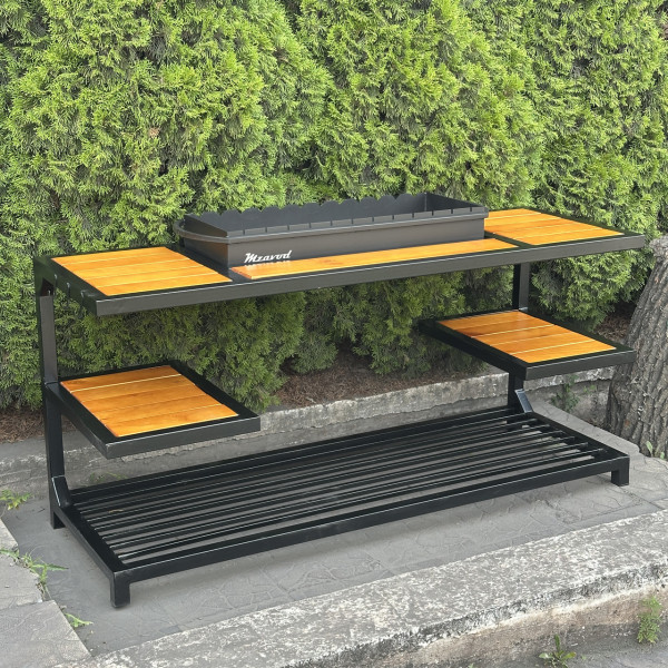 Мангал Mzavod Одін на 12 шампурів 4мм в стилі LOFT