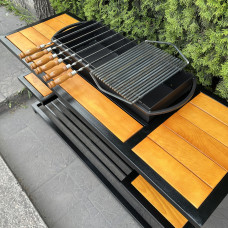 Мангал Mzavod Одін на 12 шампурів 4мм в стилі LOFT