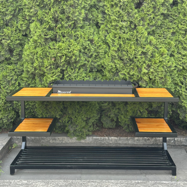 Мангал Mzavod Одін на 12 шампурів 4мм в стилі LOFT