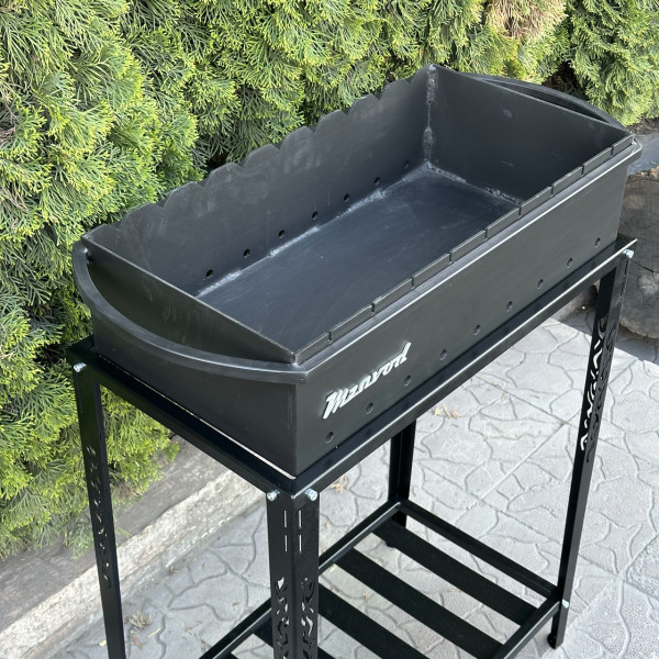 Мангал Mzavod Прометей на 9 шампурів 3мм на дровниці