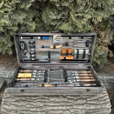 Подарунковий набір Mzavod Майстер Гриль кейс-столик темна текстура