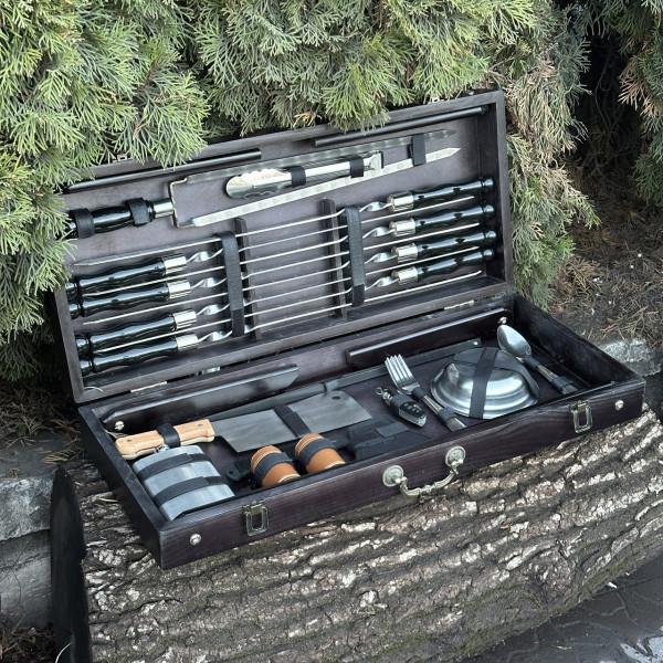 Подарунковий набір Mzavod Пікнік кейс-столик чорний