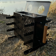 Вертикальний мангал Mzavod Пандора на 6 шампурів 2мм