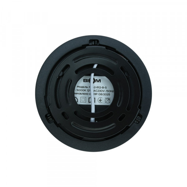 Світильник світлодіодний Biom NL-2-R12-B-5 12Вт круглий 5000К чорний
