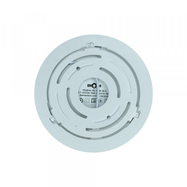 Світильник світлодіодний Biom NL-1-R18-W-5 18Вт круглий 5000К білий