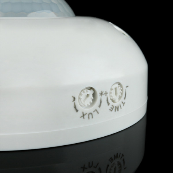Інфрачервоний датчик руху BIOM IRM-03W max 1200Вт 360°, стельовий, білий