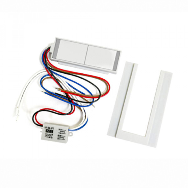 Сенсорний вимикач для дзеркал LB-05, 2 клавиши, 1*65W, Defogge, dimmer, DC12-24V + РЕЛЕ 220V