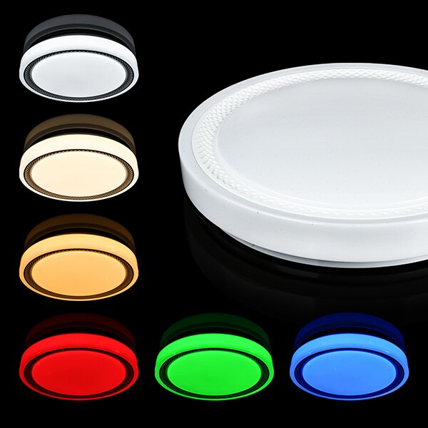 Світильник світлодіодний Biom SMART SML-R19-80-RGB 3000-6000K 80Вт+16Вт RGB с д/у +APP