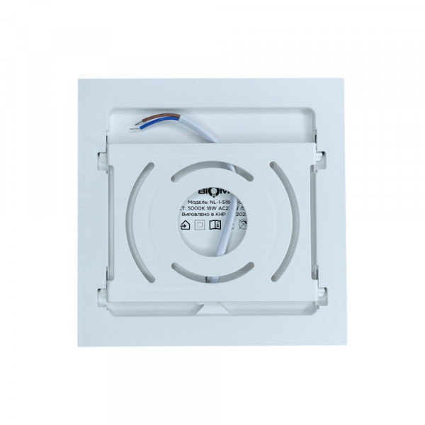 Світильник світлодіодний NL-1-S18-W-5 18Вт квадратний 5000К білий