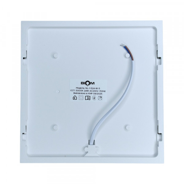 Світильник світлодіодний NL-1-S24-W-5 24Вт квадратний 5000К білий
