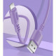 Кабель ColorWay USB-Lightning, soft silicone, 2.4А, 1м, Purple (CW-CBUL044-PU)