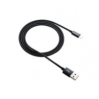 Кабель Canyon USB - Lightning 8-pin 1м, Black (CNE-CFI3B) в оплетке