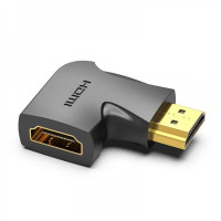 Адаптер Vention HDMI - HDMI (F/M), угловой, Black (AIPBO)
