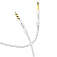 Аудио-кабель Hoco UPA19 3.5 мм - 3.5 мм (M/M), 1 м, серебристый (UPA19S)