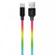 Кабель ColorWay USB-microUSB, 2.4А, 1м, Multicolor (CW-CBUM017-MC)