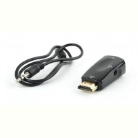 Адаптер Cablexpert (AB-HDMI-VGA-02) HDMI-VGA/3.5 мм, черный
