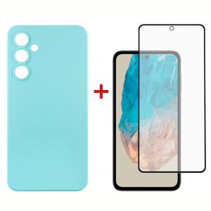 Чeхол-накладка Dengos для Samsung Galaxy M35 5G SM-M356 Light Blue (DG-KM-107) + защитное стекло