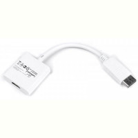 Адаптер Cablexpert DisplayPort - HDMI (M/F), 0.1 м, White (A-DPM-HDMIF-002-W)