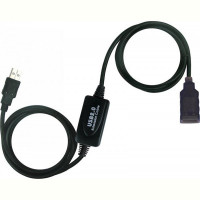 Кабель Viewcon USB - USB (M/F), активный удлинитель, 25 м, черный (VV043-25M)