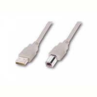 Кабель Atcom USB - USB Type-B V 2.0 (M/M), 3 м, феррит, белый (8099) пакет