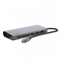 Концентратор USB-C Belkin Travel Space Grey USB-C-2хUSB3.0, HDMI, SD, LAN, USB-C (F4U092BTSGY)