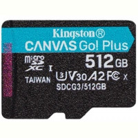 Карта памяти MicroSDXC  512GB UHS-I/U3 Class 10 Kingston Canvas Go! Plus R170/W90MB/s (SDCG3/512GBSP)