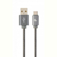 Кабель Cablexpert (CC-USB2S-AMCM-2M-BG) USB 2.0 A - USB Type-C, премиум, 2м, серый
